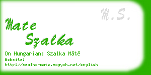mate szalka business card