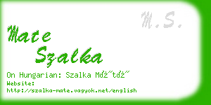 mate szalka business card